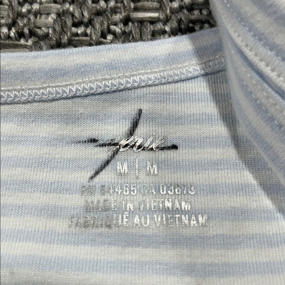 Aerie | Blue & White Striped One Shoulder Cropped Tank - Picture 5 of 5